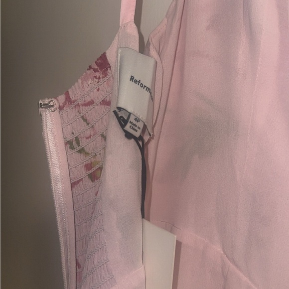 Reformation Petites Irisa Dress Pink Floral Midi Dress - Picture 9 of 9